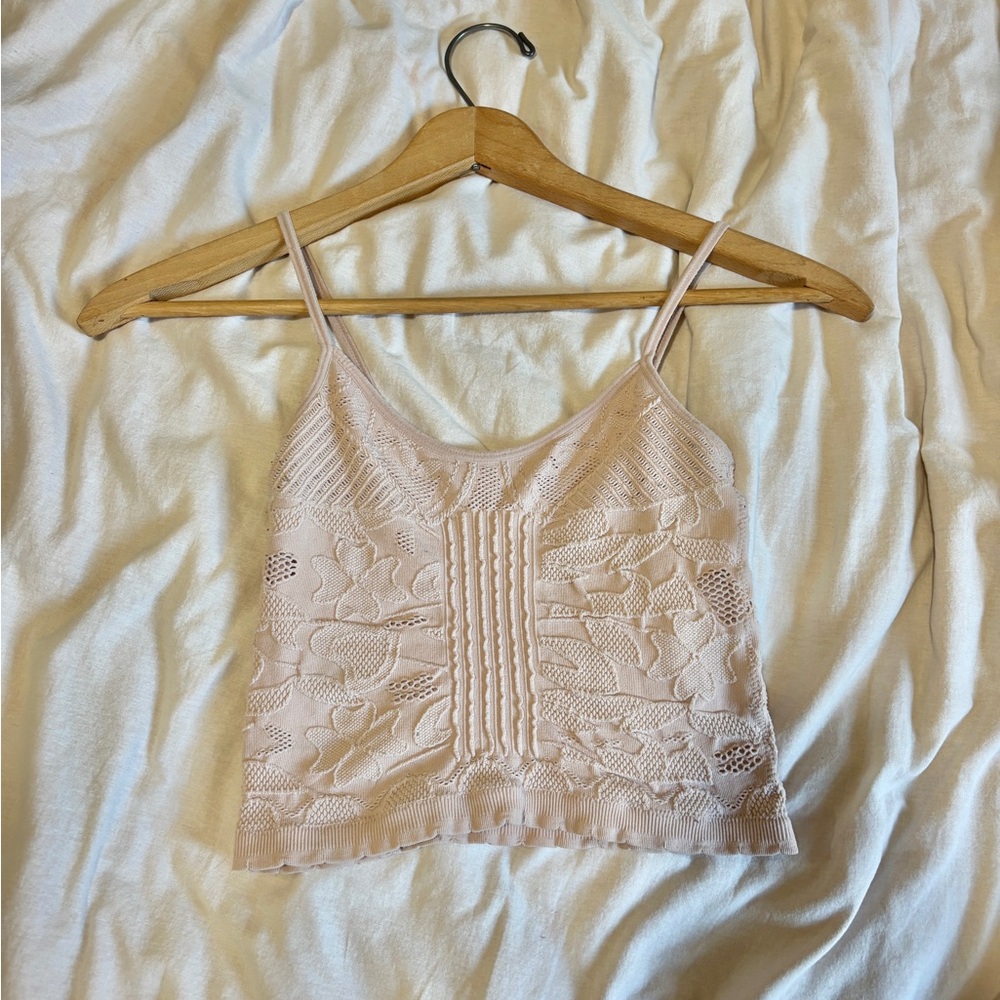 Elegant Lace Pink Cami Top